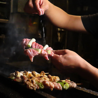 炭火でじっくり・・・外はカリっと中はジューシーな串
