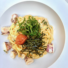 期間限定　イカと明太子のクリームパスタ