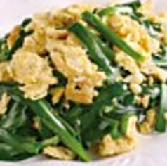 ニラ卵炒め/ナスじゃがいもピーマン炒め