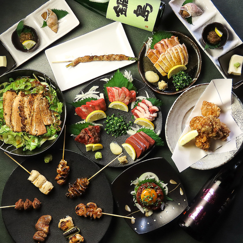 鹿児島産の厳選素材を堪能！備長炭で焼く串焼きと黒さつま鶏、馬刺しが自慢です♪