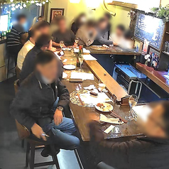 店貸切対応できます。着席なら最大14名、立食なら20名ほどは入れます。