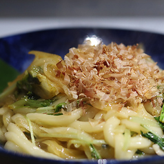 自家製白ダシで作る焼うどん