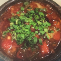 じっくり煮込んだ牛すじのトマト煮込み