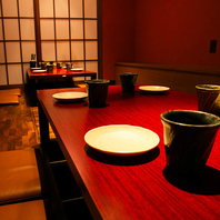 最大14名様までの掘りごたつ個室は予約必須！