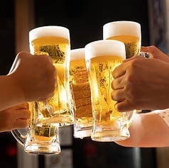 豊富なドリンクラインナップ！人気のビールやハイボール