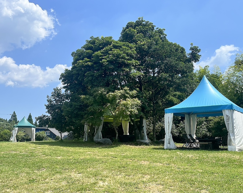 わんちゃんもOKのアウトドアエリアでBBQをお楽しみください