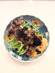 水菜とタンゲタの山芋とろろサラダ