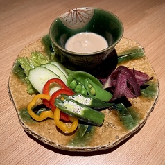 新鮮野菜と自家製バーニャカウダソース