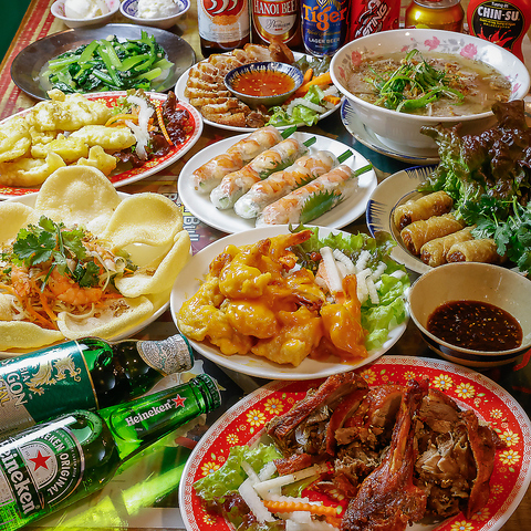 人気のベトナム料理が勢ぞろい！人気料理を集めたコース料理もおすすめ！