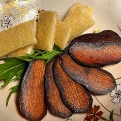 自家製からすみ新年のお酒のつまみに