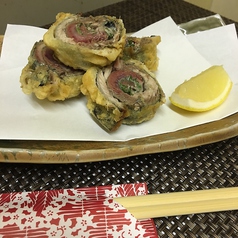 秋刀魚の梅肉と大葉のはさみ揚げ