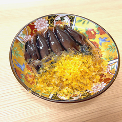 ほたるいか沖漬け鶏カラスミかけ