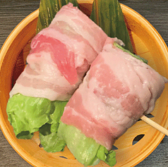 蒸籠串　セイロ串　肉巻きレタス