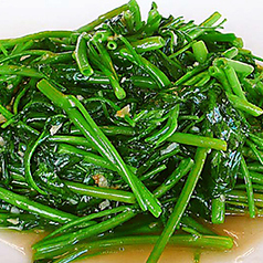 71 空芯菜のニンニク塩味炒め/74 長芋とキクラゲ炒め