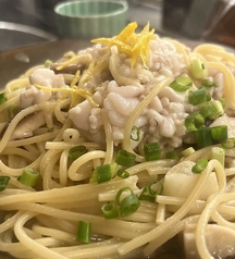たちと柚子のパスタ