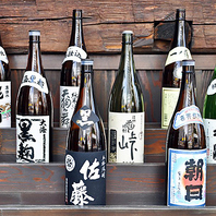 日本酒やワイン、ビール等、豊富な種類をご用意