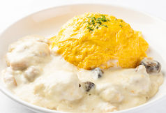 チキンフリカッセのオムライス セット