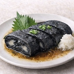 イカ墨出し巻き卵
