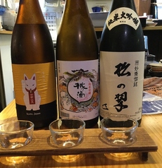 納屋町館おすすめの3種の利き酒セットは1,300円♪