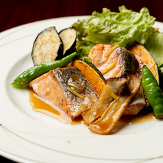 鮭の柚庵焼き定食