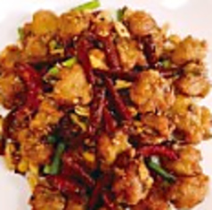 とからしと鶏肉ピリ辛炒め