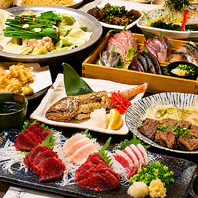 馬刺と鮮魚を味わえるコ－ス