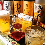 種類豊富なドリンク類はどれも料理との相性抜群！旬の料理とご一緒にお好きなドリンクで乾杯しよう♪