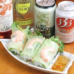 ゆでエビビーフン生春巻き