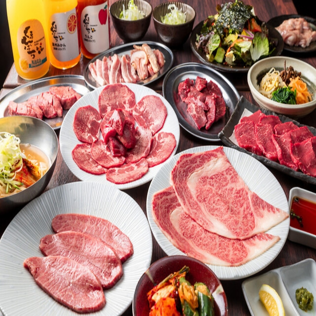 お肉はもちろん冷麺や多彩な一品料理も楽しめるコースは、打ち上げや宴会、女子会に最適な内容です。