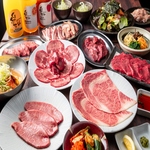 お肉はもちろん冷麺や多彩な一品料理も楽しめるコースは、打ち上げや宴会、女子会に最適な内容です。