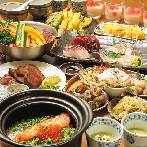 肉料理やお刺身、スパイス焼酎！新鮮野菜やデザートまで伍種の主役を満喫できる居酒屋