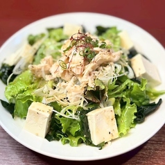 蒸し鶏と豆腐のチョレギサラダ