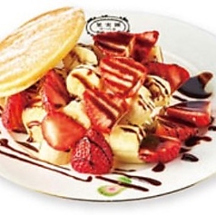 チョコいちごバナナパンケーキ