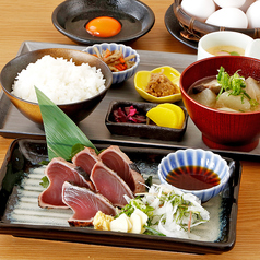 鰹のタタキ定食（上セット）