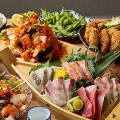 3H生付飲み放題【煌コース】仙台牛タンにこぼれ寿司