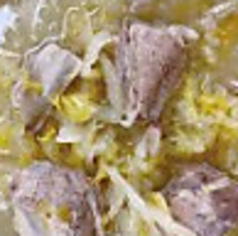 スペアリブと塩漬け白菜煮込み