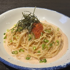 明太クリームパスタ