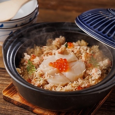 帆立とカニ土鍋