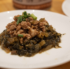 高菜の挽き肉和え