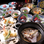 季節の食材や旬の魚を使用した贅沢な和食コースをご用意しました。大切な人とのお食事や接待にも◎