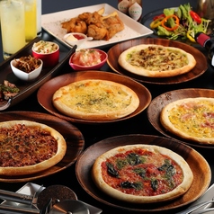 【(忘年会)選べる14種のオリジナルピザ食べ飲み放題コース】 平日4500円週末5000円全7品