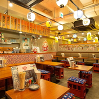 大阪梅田にあるモダンで落ち着いた雰囲気の店内のお店