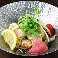 高原コーチンもも たたきポン酢