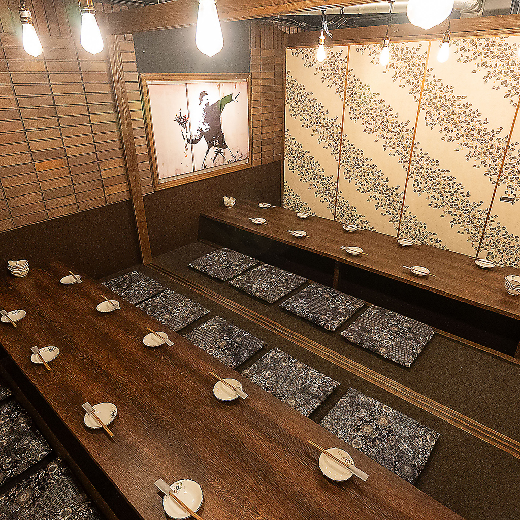 【各種宴会に最適】10名～30名まで、人数に合わせた掘り炬燵個室を完備！各席暖房付きで居心地抜群！