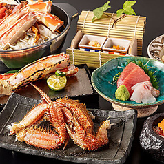 蟹会席【特上】コース24,900円　+2,500円で飲み放題付に変更可(当日注文不可)