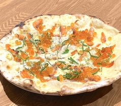 いくら&サーモンとクリームチーズのPizza