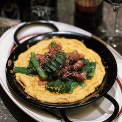 季節の食材のオムレツ