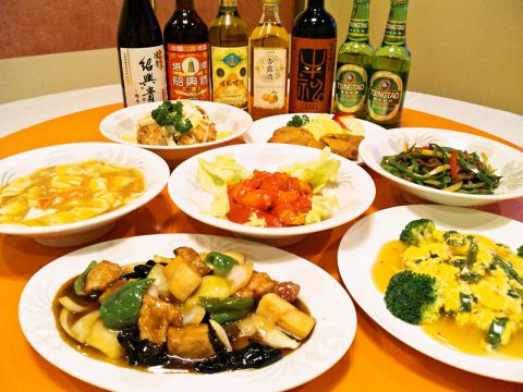 本格広東料理や自慢の自家製麺が大人気。ボリュームたっぷりのコースメニューがお得♪