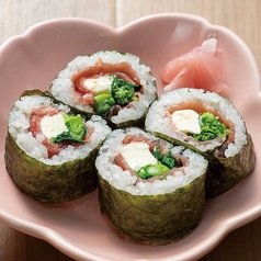 菜の花とクリームチーズの生ハム巻