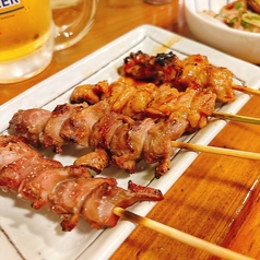 皮/砂ずり/はつ/はらみ/ぼんじり/ささみ(チーズ/わさび) 各